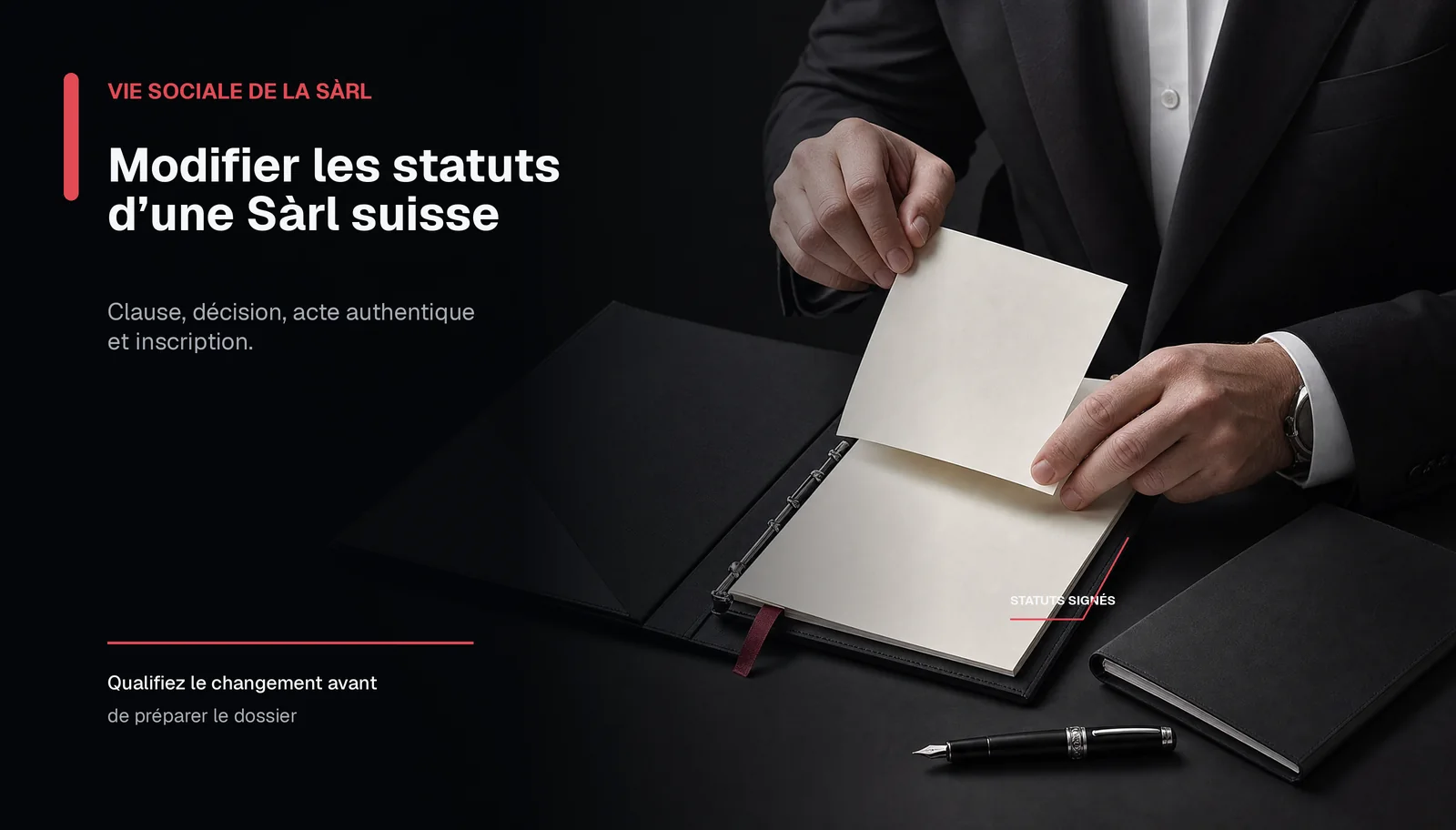 Modifier statuts Sàrl Suisse : registre commerce