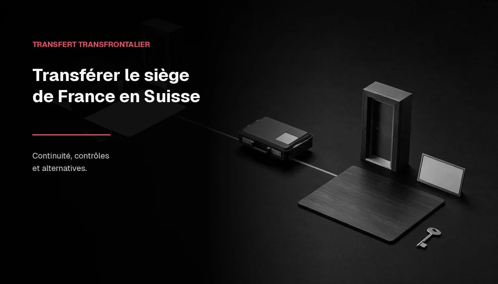 Dossier déplacé vers une porte, un bureau et une clé pour transférer un siège en Suisse.
